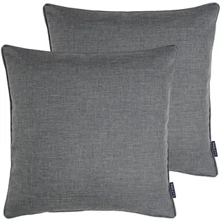 Paoletti Twilight Twin Pack-Feder gefüllte Kissen, Polyester, Silber, 45 x 45cm, 2
