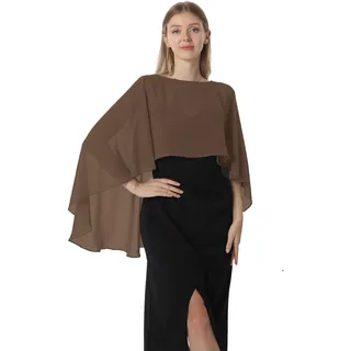 Hotshawl Damen Chiffon-umhang001 Pashmina-Schal | Leichte, klassische Capelets für Damen, weicher Überzug für Hochzeit, Brautjungfern, formeller Hals, durchsichtige Schals für