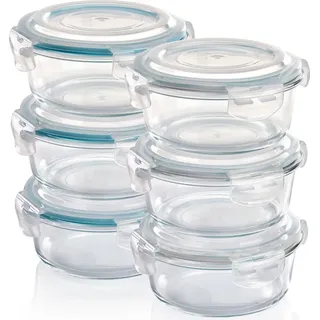 GRIZZLY Frischhaltedose rund braun 6 x 0,62 l