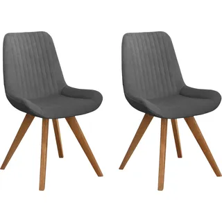 OTTO home Schalenstuhl Bratislava Polyester grau 2 Stk.