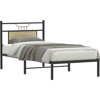 vidaXL Bettgestell ohne Matratze Sonoma-Eiche 80x200 cm Holzwerkstoff - Braun