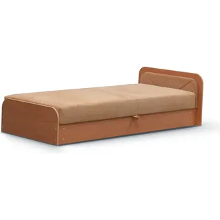 nabbi Einzelbett (Tagesbett) mit Stauraum Pinerolo 80 P - Hellbraun - Hellbraun