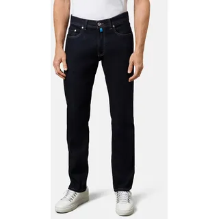 Tapered-fit-Jeans PIERRE CARDIN "Lyon Tapered", Herren, Gr. 33, Länge 30, blau (blau, schwarz stonewash), Denim/Jeans, Obermaterial: 70% Baumwolle, 24% Lyocell, 4% Polyester, 2% Elasthan, gerade, unten schmal lang, Jeans Tapered-fit-Jeans