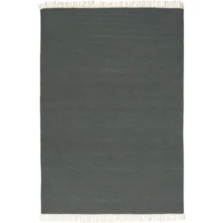 Pergamon Wolle Natur Teppich Kelim Mila , Blaugrau , Textil , Rechteckig , 70x300 cm , Teppiche und Böden, Teppiche, Schafwollteppiche