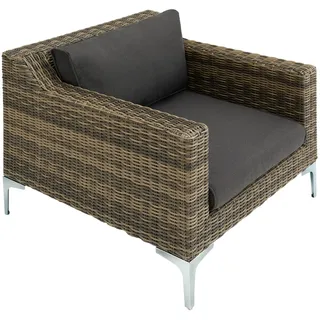 Tectake Villanova Rattanset Loungeset anthrazit-meliert