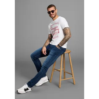 T-Shirt AJC, Herren, Gr. XXL (60/62), weiß, Jersey, Obermaterial: 100% Baumwolle, bedruckt, unifarben, schmal, Rundhals, Shirts T-Shirt, Kurzarm, schmale Passform, im Vintage-Design