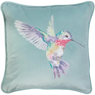 Wrendale Designs by Hannah Dale Kissen "Wisteria Wishes" Kolibri bestickt