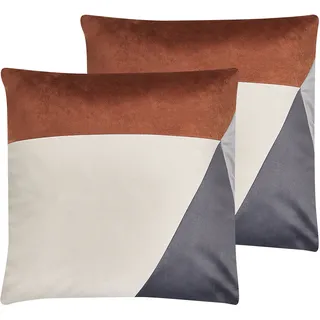 Beliani Campsis Dekokissen 45 x 45 cm Mehrfarbig