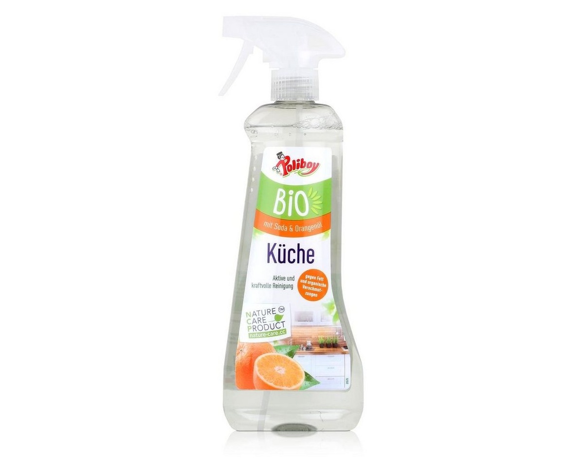 Bild von Bio Küchen Reiniger - Verschmutzungen, mit Soda und Orangenöl, Vegan - Oragenduft - Sprühflasche - 500 ml