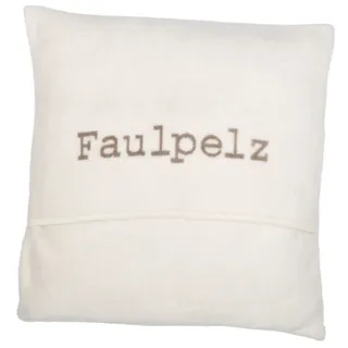 Kissenhülle ""Faulpelz"" rohweiss