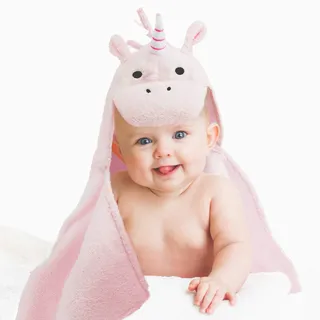 all Kids United® Babyhandtuch mit Kapuze aus 100% Baumwolle Öko-Tex 100 I Kapuzenhandtuch für Babys und Kinder I 76 x 60 cm Frottee Kapuzentuch Baby Badetuch