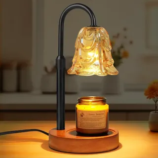 Vicloon Lampe Kerzenwärmer mit 2 Glühbirnen, Kerzenwärmer mit Timer & Dimmer, Höhenverstellbar Kerzenhalter Duftlampe für Jar Kerzen, Kerze Lampe für Home Decor, Geschenk für Familie und Freunde