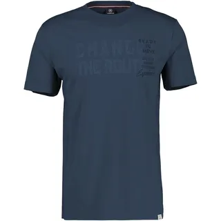 LERROS T-Shirt mit Schriftzug, blau