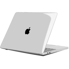 TECOOL Hülle Kompatibel mit MacBook Pro 15 Zoll 2019 2018 2017 2016 mit Touch Bar A1990 A1707, Ultradünne Schutzhülle Hartschale Transparent Case, Klar