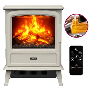 Dimplex - Evandale - Freistehender elektrischer Kamin_ Kieselweiß - Creme
