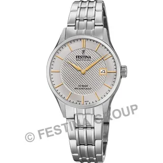 Festina Damen F20006/2 Swiss Made Silber Edelstahl Case SilberEdelstahl Band
