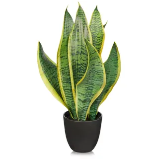 Arborus Künstliche Pflanzen Bogenhanf 41 cm Kunstpflanzen im Topf Künstlicher Bogenhanf wie Echt Dekopflanzen Zimmerpflanzen Unechte Pflanzen Bad Schlfaizmmer Fensterbank Tisch Deko