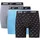 Everyday Cotton Stretch Boxershorts Swoosh Print/Grey/Uni Blue L 3er Pack