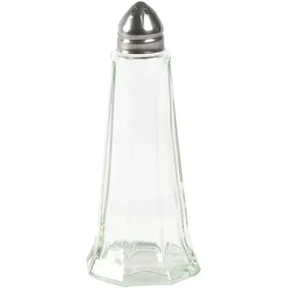 Olympia Eiffelturm Salz- & Pfefferstreuer (12 Stück), Durchsichtig, Größe: 111(H)x 45(Dia)mm, Tisch-Salzstreuer, Tisch-Pfefferstreuer, Salz- & Pfefferstreuer aus Glas, CE325
