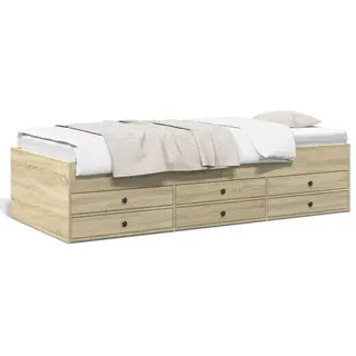 vidaXL Tagesbett mit Schubladen ohne Matratze Sonoma-Eiche 100x200 cm - Braun