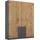 Drehtürenschrank Holmes 136 x 197 x 54 cm Grau