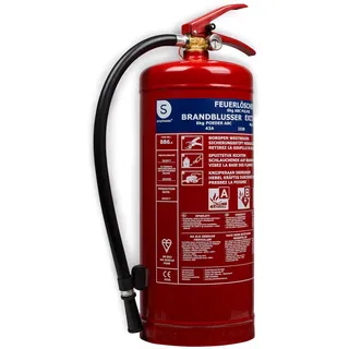 SMARTWARES Feuerlöscher, Pulver, 6 Kg, Brandklasse 43A, 223B, C
