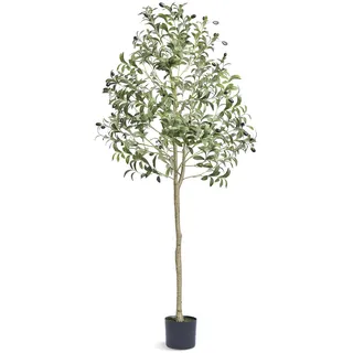 VEVOR Olivenbaum Künstlich 60x60x155cm Kunstpflanze PE Künstliche Pflanzen Fake Plastikpflanzen im Topf Kunstblume Geruchslos wasserdicht Ideal zur Dekoration von Schlafzimmer Arbeitszimmer Wohnzimmer