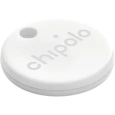 Chipolo ONE - 1 Pack - Schlüsselfinder, Bluetooth Tracker für Schlüssel, Tasche, Gegenstandssuche, Kostenlose Premium-Funktionen, Funktioniert mit Chipolo App (iOS und Android kompatibel) WEIß
