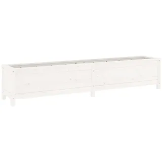 vidaXL Hochbeet Weiß 199,5x40x39 cm Massivholz Kiefer - Weiß