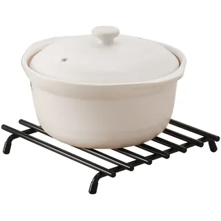 Figarge 2 Stück Topfuntersetzer Metall Quadratisch Hitzebeständiger Tischisolator für Töpfe Pfannen und Auflaufformen (22 * 22CM)