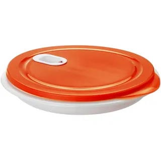 Rotho Mikrowellenteller rot/weiß 26,0 x 26,0 x 4,8 cm 1,2 l