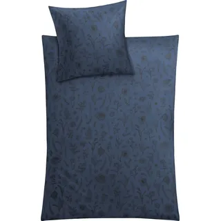 KLEINE WOLKE Lisse Floral Blau 135 x 200 cm + 80 x 80 cm