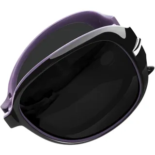Joopin Faltbare Sonnenbrille Damen Polarisiert und Damen Sonnenbrille Groß UV400 Übergroß Klassisch Vintage (Retro Schwarz Violett)