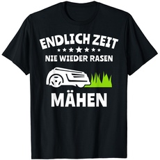 Mähroboter Rasen Mähen Sprüche Rasenroboter Kleingarten T-Shirt