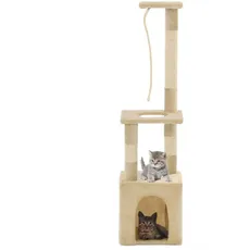 Bild von Katzen-Kratzbaum mit Sisal-Kratzsäulen 109 cm Beige