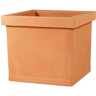 Teraplast Vase Quadro glatt Classic 40 cm Terracotta