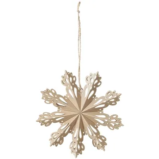 Broste Copenhagen Schneeflocke 15 cm Braun