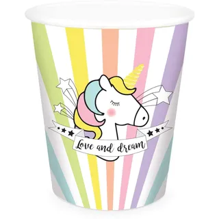 Scrapcooking 0229 Trinkbecher "Einhorn", 25 cl, 8 Stück