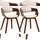 Armlehnenstuhl Kunstleder Walnuss/Creme 2er Set