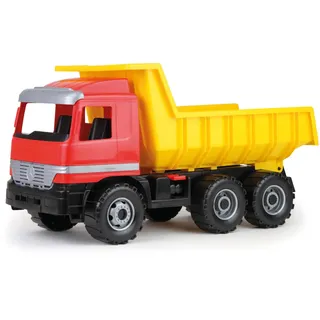 Lena - 02031 – Riesen Muldenkipper Mercedes-Benz Actros, Kipplaster ca. 63 cm mit 3 Achsen und verriegelbarer Kippmulde, robuster Baustellen-LKW für Kinder ab 3 Jahren