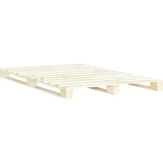 vidaXL Palettenbett Massivholz Kiefer 160×200 cm - Braun
