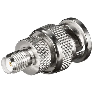 goobay SMA-Buchse > BNC-Stecker mit vergoldeten Kontakten, für RG 174/U-Kabel