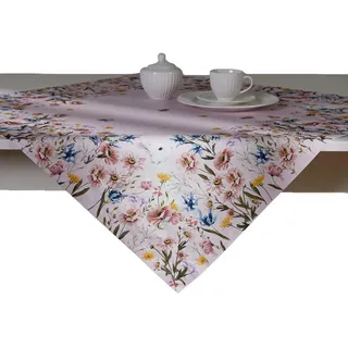 home&you Tischdecke Sirsobunny , Rosa , Textil , 80x1x80 cm , Heimtextilien, Wohntextilien, Tischwäsche, Tischdecken