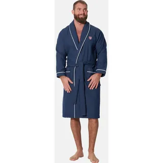 Hausanzug JAN VANDERSTORM "Bademantel ROLFGARD", Herren, Gr. 6XL, blau (dunkelblau), Obermaterial: 100% Baumwolle CO., Homewear-Sets Hausanzug