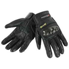 RIDER-TEC Handschuhe Motorrad Leder postgeprüft rt-4133-b, schwarz, Größe M