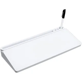 Navaris Schreibtisch Whiteboard Auflage - 40 x 18 x 5,5 cm - Deskboard Buddy - Glas Whiteboard mit Marker - Schreibtisch Desktop mit Stauraum