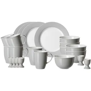 Ritzenhoff & Breker Frühstücksservice Doppio 24-tlg. grau