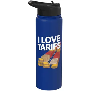 Ich liebe Zölle, Handel, Politik, Humor. Stainless Steel Insulated Water Bottle