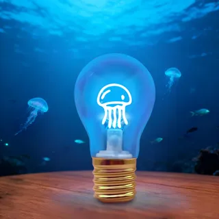 Fancysky LED Tischlampe in Form einer Glühbirne,Qualle Wiederaufladbare Lampe mit USB-Kabel,3 Helligkeitsstufen einstellbar,Geschenk für Männer & Frauen,Partydekoration, Stimmungsvolle Beleuchtung