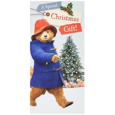 PAX01 Weihnachtskarte, Motiv Paddington Bär, mit Geldfach